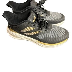 SoldAvia Black and Gold Sneakers